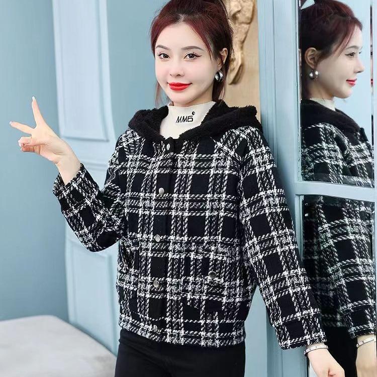 Winter Verdickter Hoodie Damen Koreanischer Stil Locker Schlankmachend Fleece Warm Strickjacke Mantel Lässige Bequeme Atmungsaktive Oberbekleidung