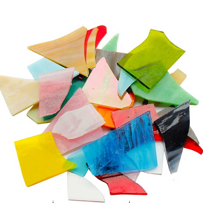 100g/Lot Mosaic Tiles Stained Glass Mosaic DIY Handmade Coaster Mosaic Puzzle Making Art Wall Decoration Supplies Color arte