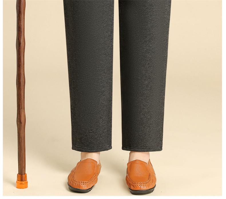 Pantaloni in Lana Foderati in Pile da Donna per Anziani - Larghi, Dritti, Stile Autunno/Inverno