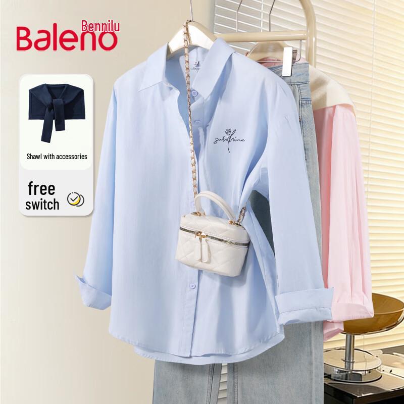 Baleno Women s Color-Block Shawl Long-Sleeve Shirt M