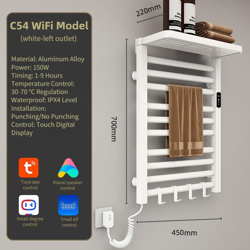 Electric Towel Rack Household Intelligent Constant Temperature Drying Bathroom Towel Bar Touch Control Storage Rack