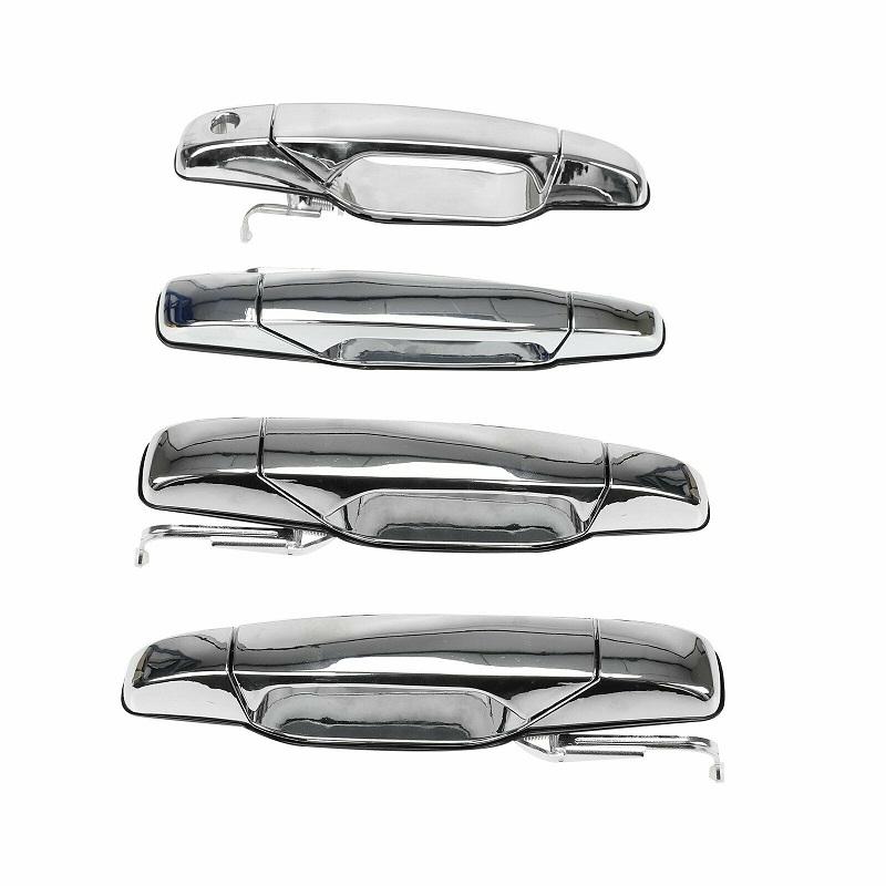4pcs Chrome Car Outer Exterior Door Handles for Tahoe GMC Yukon Sierra Denali 2007-2013 Front Rear Left Right Door Handle