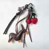 Faux Leather Cherry Mini Backpack Hanging Handbag Pendant Bag Pendant Bags Accessories KTB