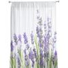 Flor Morada Lavanda Blanco Cortinas Traslúcidas para Decoración de Sala de Estar Cortinas de Ventana para Cocina Cortinas de Tul Voile Organza