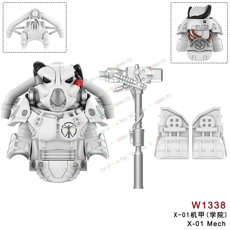 MOC Anime Series Military Mini Action Figures Armor Soldiers Weapons Accessories Building Blocks Models Bricks DIY Toys Gifts