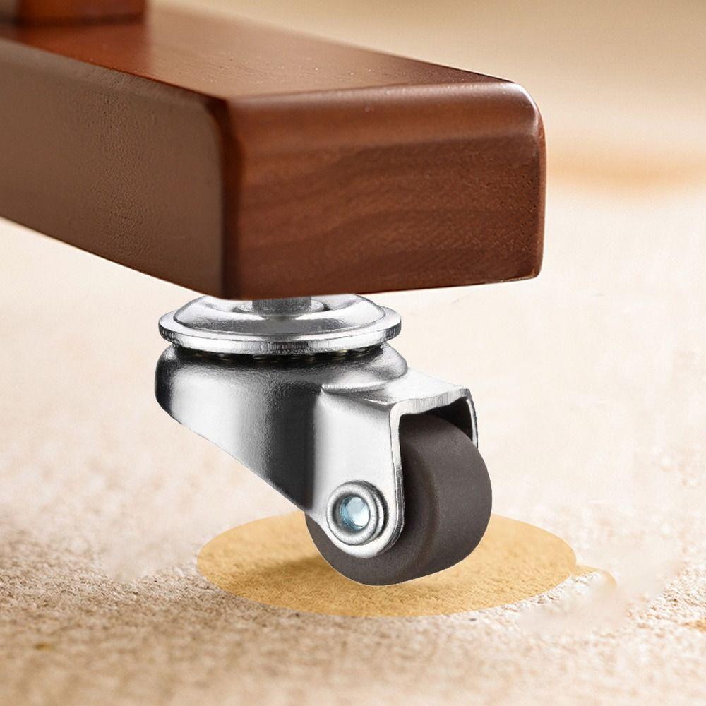 4pcs Low Profile Small Casters Wheels DIY Storage Box Furniture Wheels Appliances