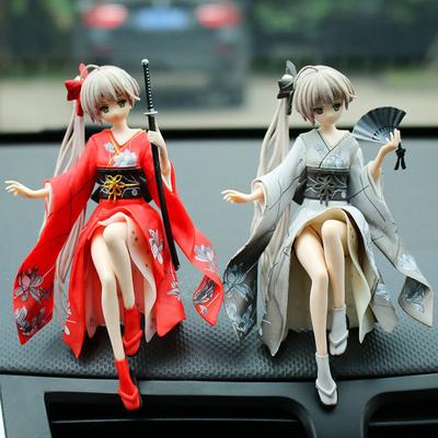 Two-dimensional Beautiful Girl Figure Personality Creative Model Beautiful Girl Car Car Center Console Ornament Car Accessories