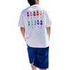 Anta Colorful Cartoon Character Pattern Letter Print Round Neck T-Shirt Unisex Tops White 172228115-1