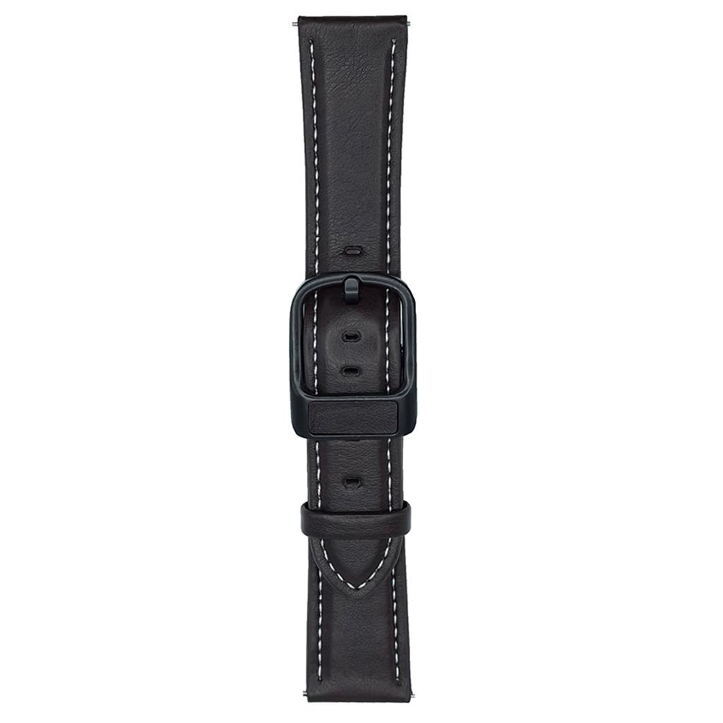 For Samsung Galaxy Watch7 44mm/40mm Watch Band 20mm Crazy Horse Texture Waist Pack Buckle Leather Wrist Strap