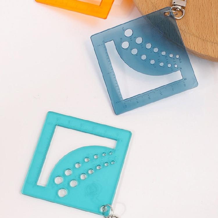 Knitting Needle Gauge Ruler with Carabiner Clip Keyring Crochet Yarns Knitting Gauge Knitting Needle Measuring Tool