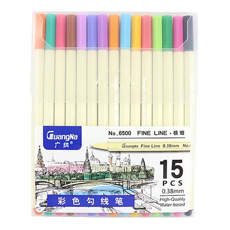10pcs/15pcs Set Line Drawing 0.38mm Pen Color Extremely Fine Colouring Pen 0.38mm Pen for Water-based Marker Graffiti Painting