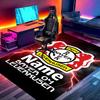 Benutzerdefinierter Name Personalisierter Bayer 04 Leverkusen Druckteppich, Vielseitiger Heimdekor-Teppich, für Spielzimmer, Wohnung, Balkon, Eingangsbereich, Flur Geschenk