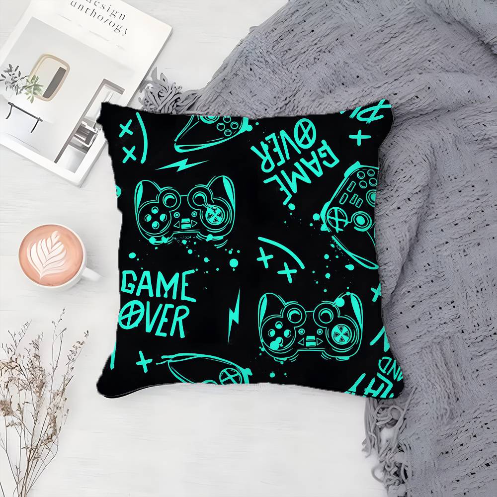 

Cool Game lovers Handle Print Pillow Case Printing Pillowcase Living Room Sofa Cushion Cover Bedroom Room Decor 12x12Inch