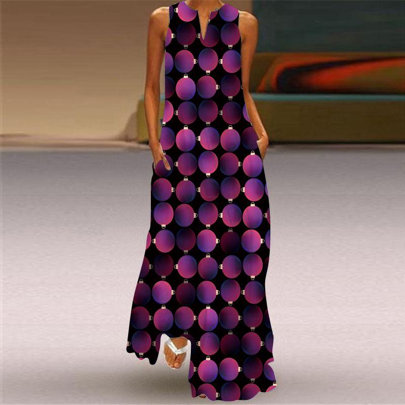 Plus Size Women's New Chinese Style 3D Peacock Dress Elegant All-Matching Sleeveless Vest Skirt Long Loose Floral Skirt