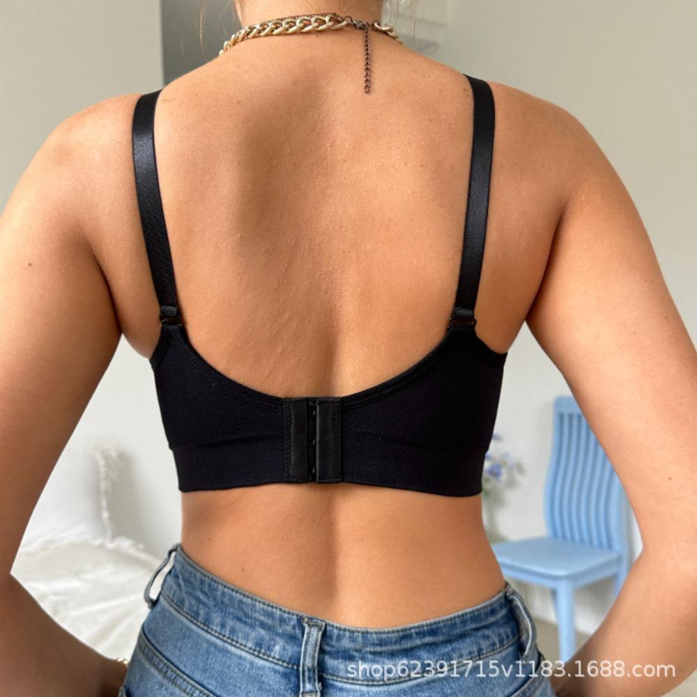 Women's Wire-Free Seamless Bralette, Adjustable Straps Full Coverage Soft Comfort Bra for Daily Wear