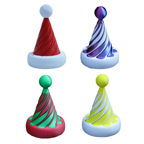 3D Printed Spiral Cone Toy Impossible Christmas Tree Passthrough Sculpture Vortex Thread
