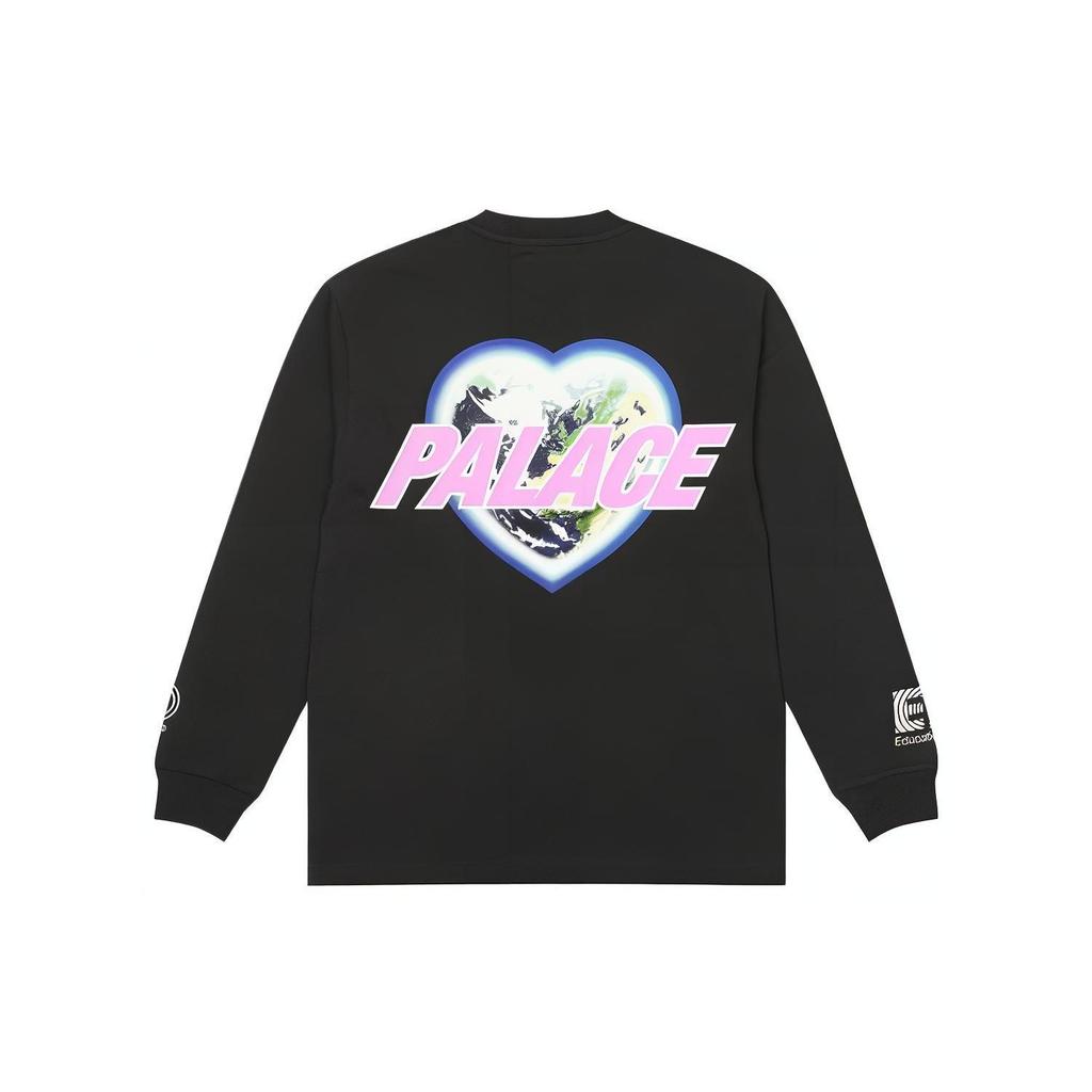 Palace X Rapha Ef Education First Langarm-T-Shirt ADQ02XXBLK