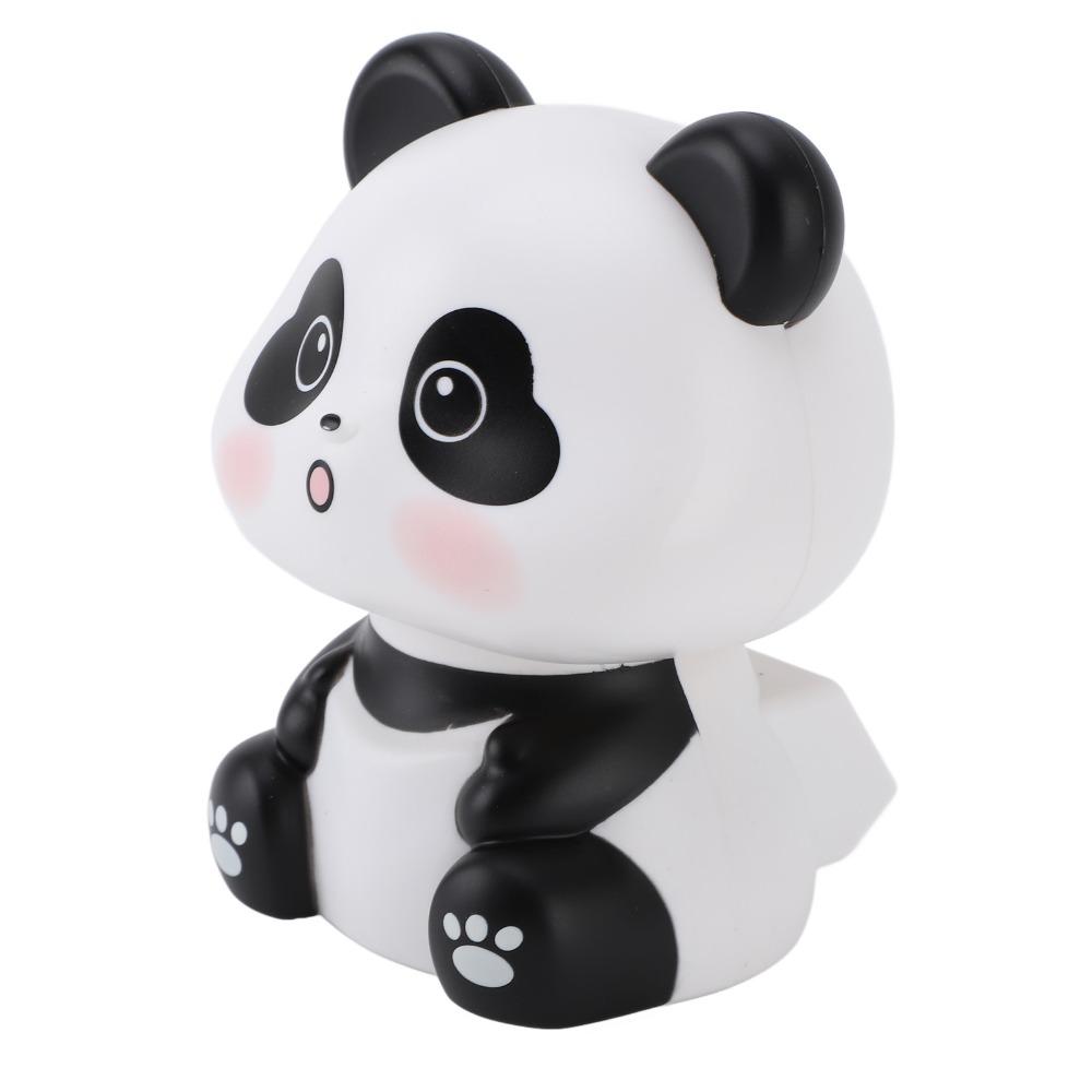 ABS Solar Panda Figurine 3inch Fortune Panda Statue  Indoor Living Room Decor