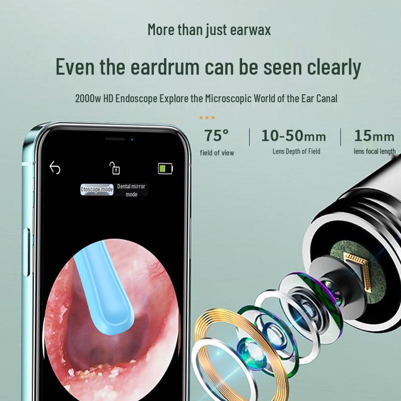 Bluetooth Luminous Ear Cleaning Endoscope for Kids - Smart Visual Ear Tool