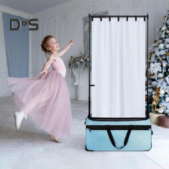 Cortină de intimitate Culoare solidă Ușor de instalat Multifuncțional Sac de dans Cortină Dansator Culisă Intimitate Paravan de schimbare