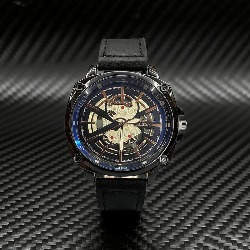 Men'S Watch Casual Belt Quartz Watch Men'S Hollow Literal Personality Temperament Fashion Watch