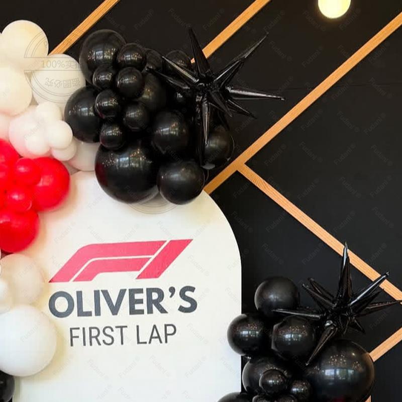 152Pcs Race Car Theme Balloon Garland Arch Kit Red Black White Latex Balloons Boy's Birthday Party Baby Shower Decoration Gift