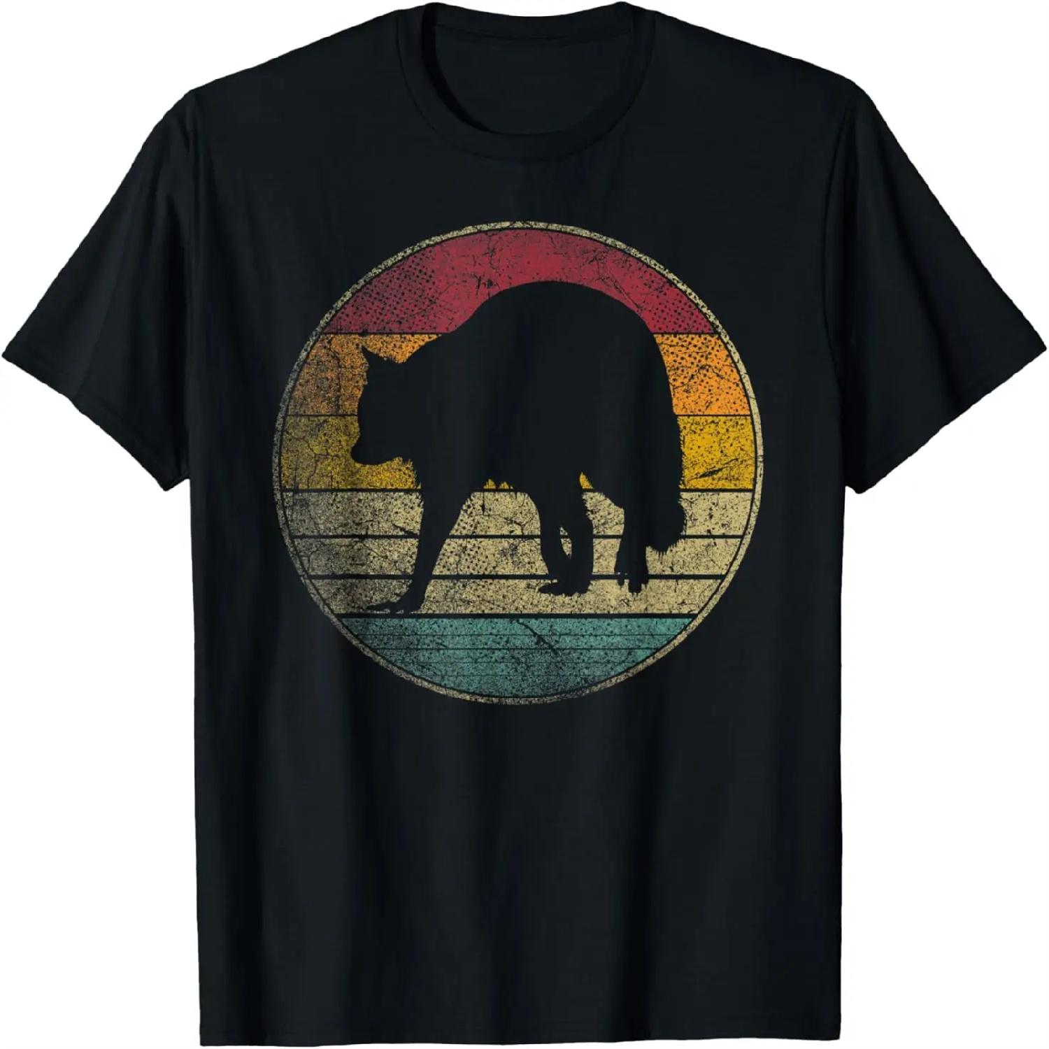 

Raccoon Trash Panda Vintage Distressed Retro Silhouette 70s T-Shirt XXXXXL різнокольоровий