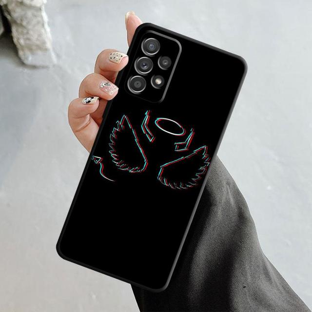 Girl Angel And Demon Wings Phone Case For Samsung Galaxy A14 A73 A53 A71 A51 A31 A33 A22 A12 A21s A13 A32 A52s A72 A52 A23 Cover