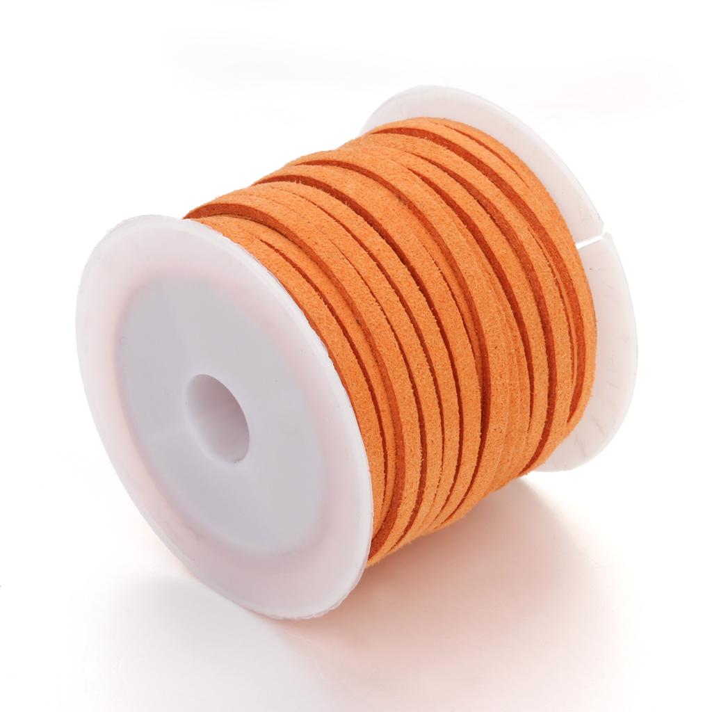 5m/roll Color 1.5mm Flat Faux Suede Braided Cord Korean Velvet Thread Leather Rope for DIY Bracelet Jewelry Making Accessories