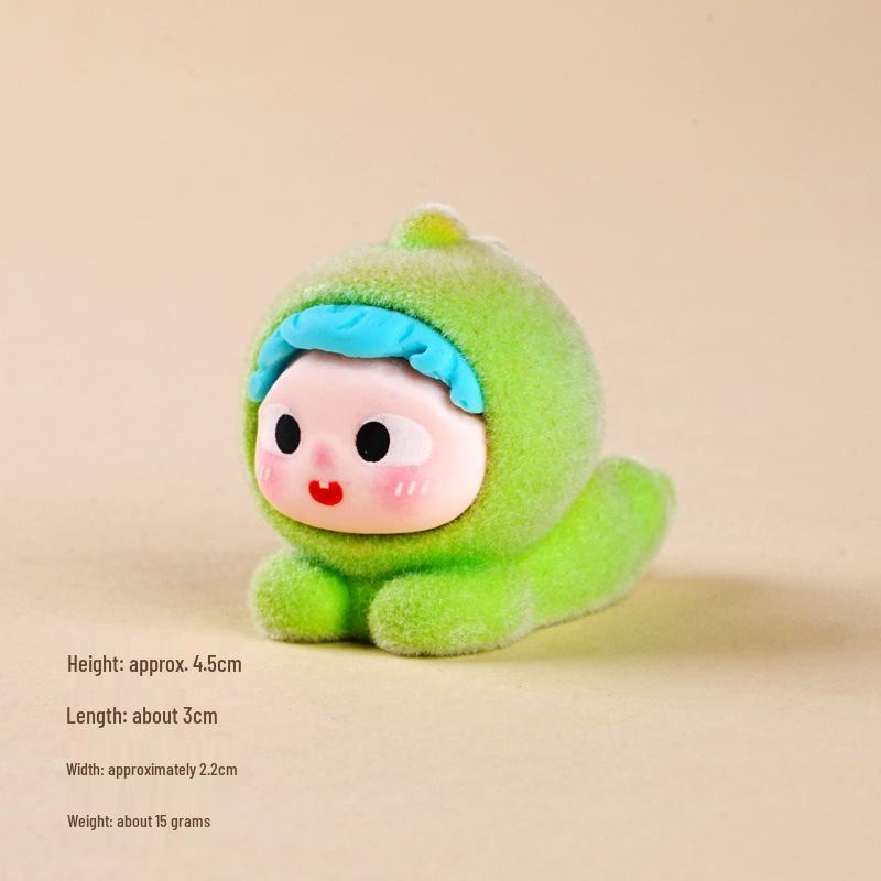 Dezhi Jewelry Cartoon Flocking Mini Desktop Ornament Toy Figurine