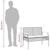 VidaXL Garden Bench with Cushion, Patio Seat, Terrace Chair, Outdoor Balcony Backyard Park Furniture, Black 366255