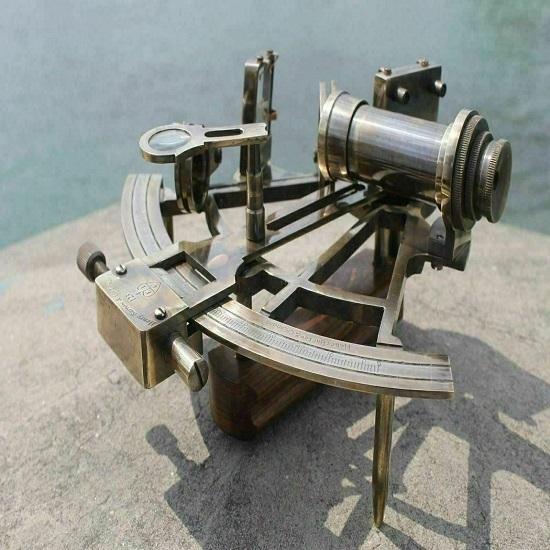 Nautical Marine Navigational Astrolabe Instrument Brass Sextant 20.32 Cm Gift