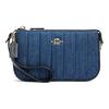 Nolita 19 Zipper Closure Quilted Denim And Leather Mahjong Bag Women Handbags Blue C3332-IMDEI