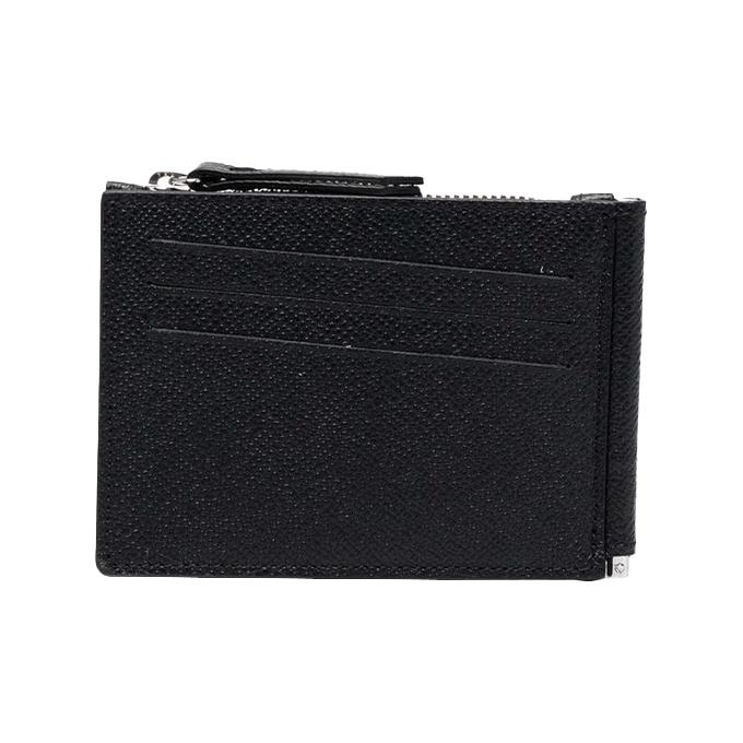 Maison Margiela Logo Four Stitch Pebbled Calfskin Wallet Men wallet Black SA1UI0018P4745T8013
