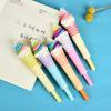 Ice Cream Pinch Bounce Pen Signature Squeeze Sensory Toy Pen Kawaii Cute Soft Gel Pen  Student