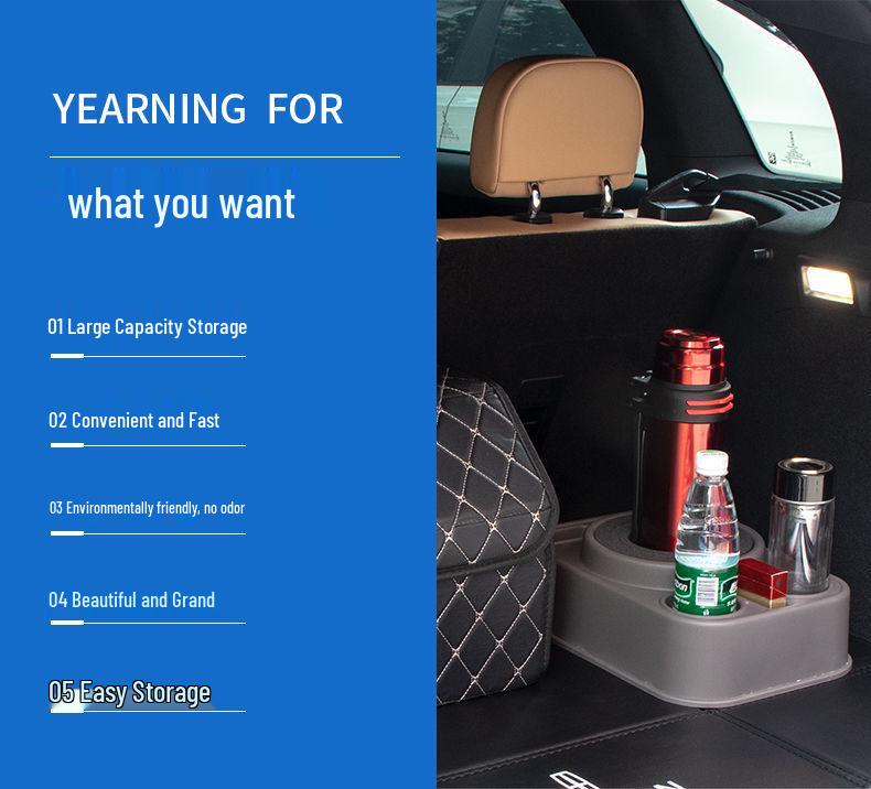 Car Mounted Anti-Tip Thermos Holder and Warmer for Trunk