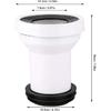 Toilet Drain Pipe Adapter, Plastic Toilet Sewer Drain Pipe Installation Seal Accessories Connector, Toilet Straight Pipe Shifter Toilet Connecting
