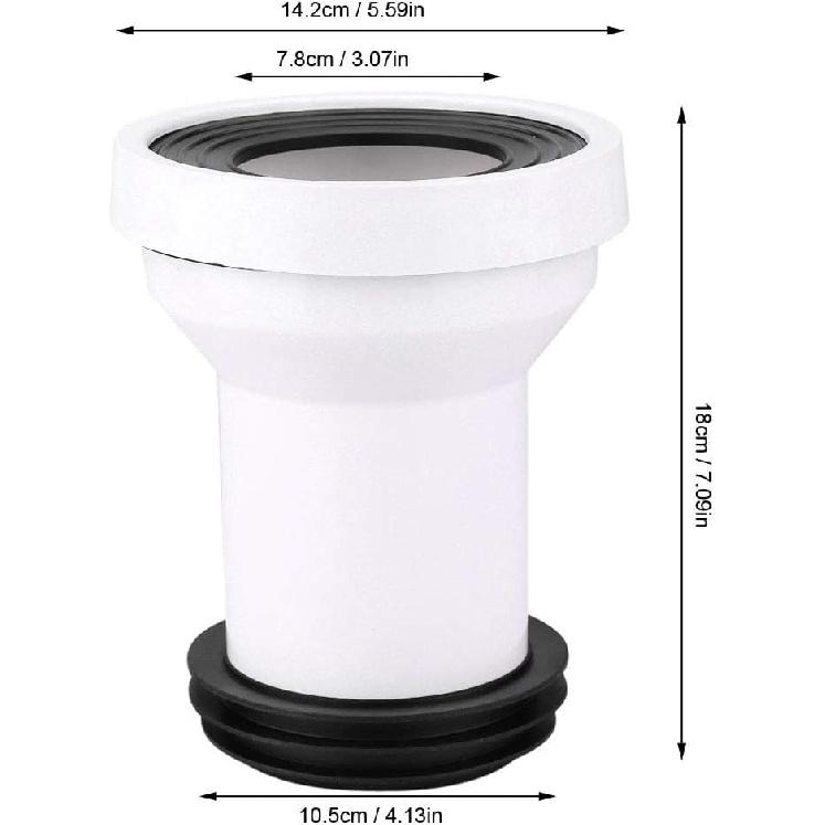 Toilet Drain Pipe Adapter, Plastic Toilet Sewer Drain Pipe Installation Seal Accessories Connector, Toilet Straight Pipe Shifter Toilet Connecting