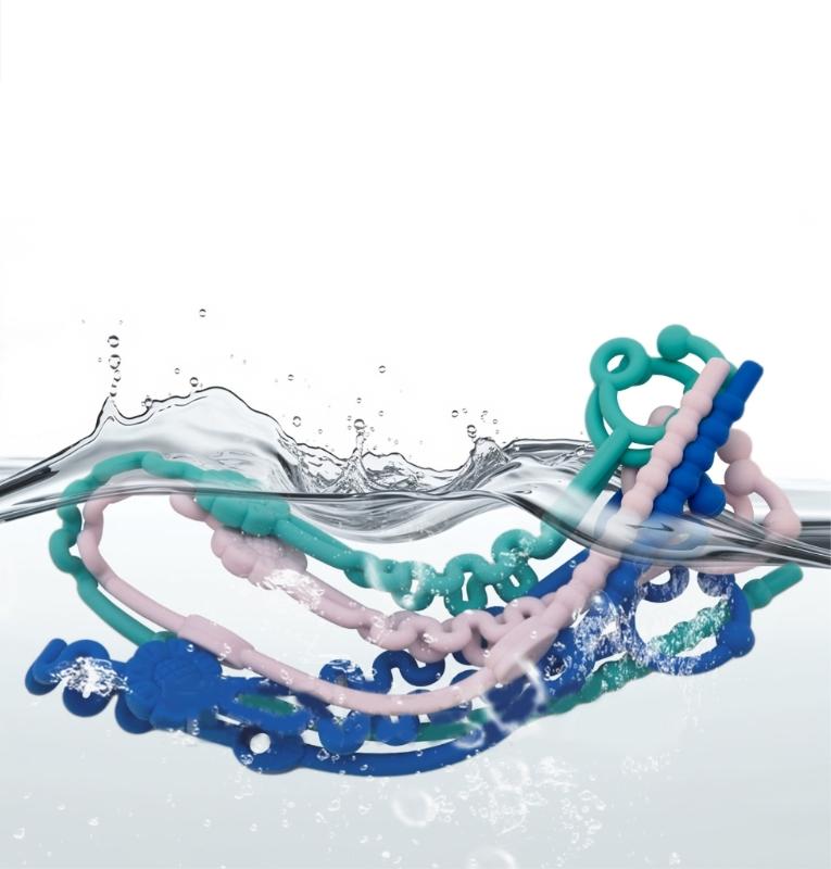 2 In 1 Sunflower Pattern Baby Pacifier Chain Silicone Bottle Holder Multifunctional Teething Toy for Easy Travel