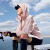 Li-Ning Lettuce Edge Water-Resistant Hooded Letter Print Loose Cycling Camping Windbreaker Women Jackets Light-Pink AFDU940-4