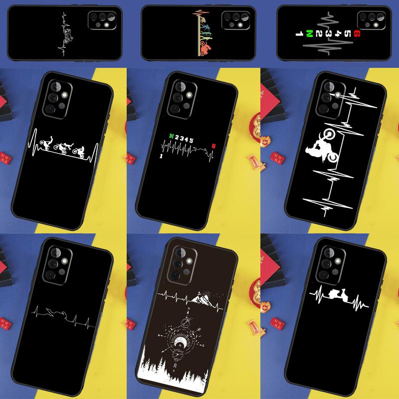 Motorcycle Heartbeat For Samsung Galaxy A13 A33 A53 A36 A26 A05 A06 A16 A54 A34 A14 A32 A52 A55 A35 A15 A56 Case