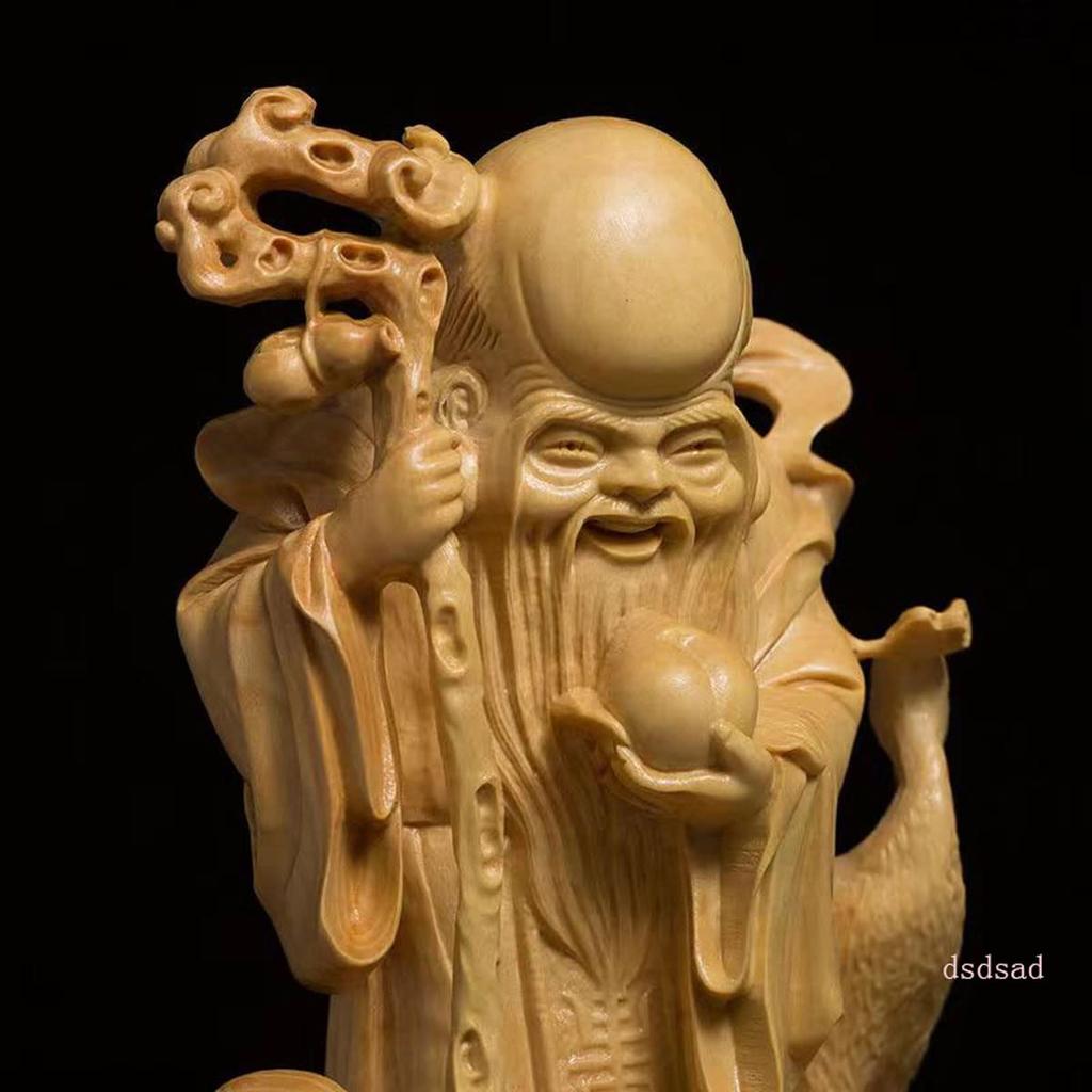Wooden Buddha one of the Seven Lucky Brings Good Fortune and Fortune Wooden Buddha Statue high x 8cm Carved Buddha Wood Buddha Statue Statue,