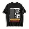 Brooklyn Queens Color Block Print Casual Loose Fit T-Shirt Pure Cotton T-shirt