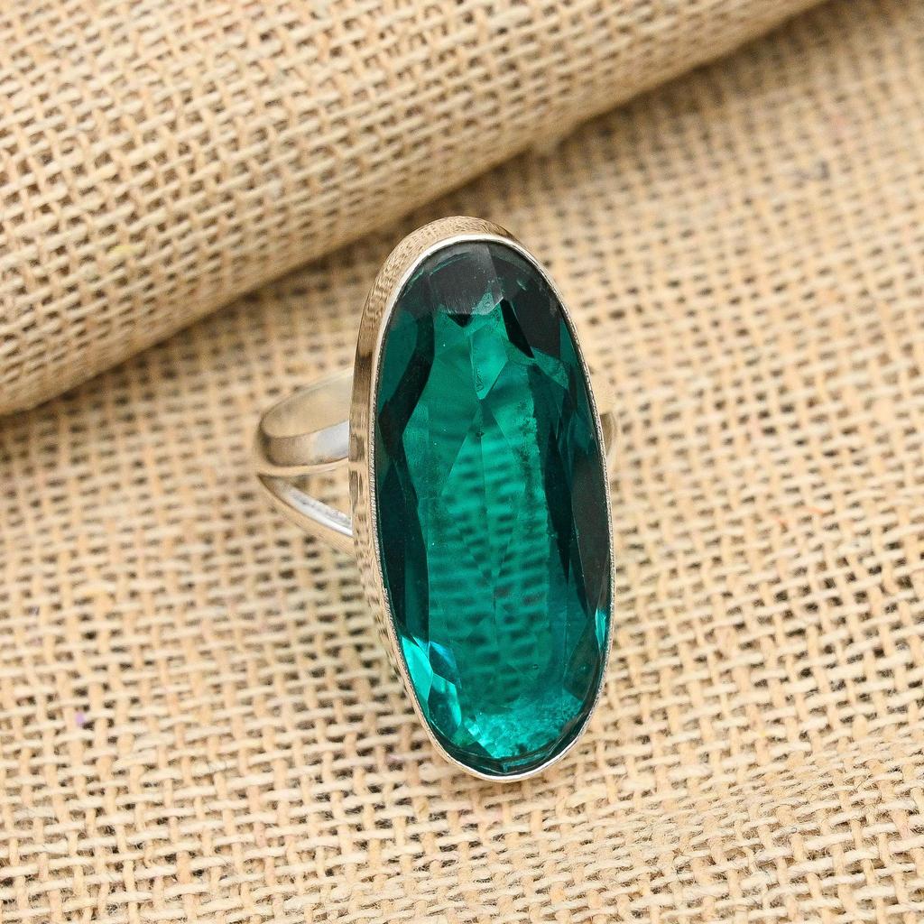 Indicolite Gemstone Handmade 925 Solid Sterling Silver Jewelry For Her