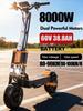 X8 PRO 8000W Dva motory 60v 38.8AH Elektrická koloběžka 14palcové velké terénní pneumatiky Maximální rychlost 95 km/h LCD displej Skládací e-koloběžka se sedadlem