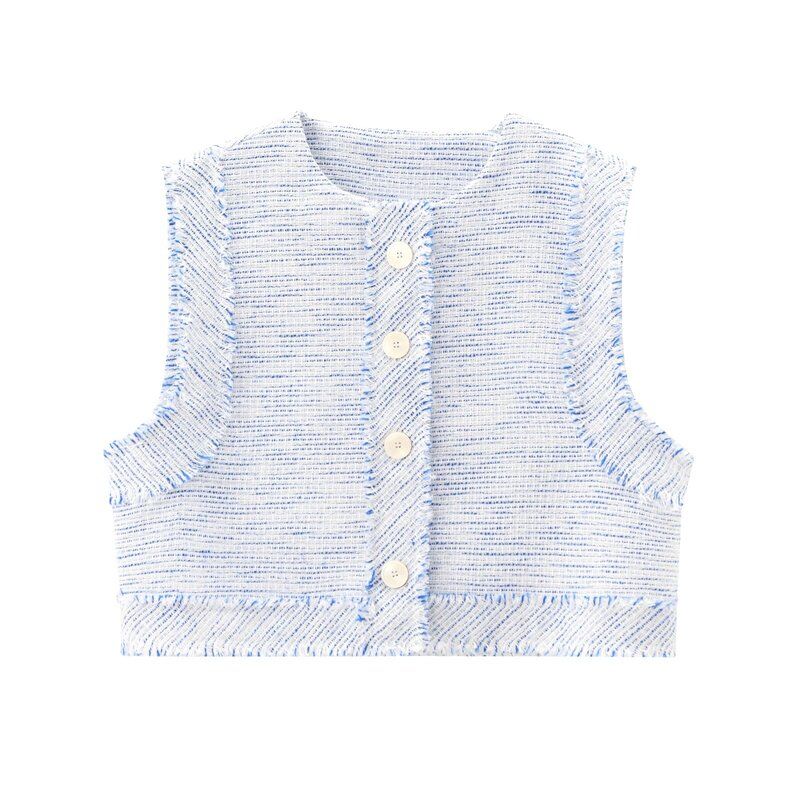 Fashion Style 2024 Autumn New Women's Sleeveless Casual Vest Vest Mid-Waist Skirt 8136588