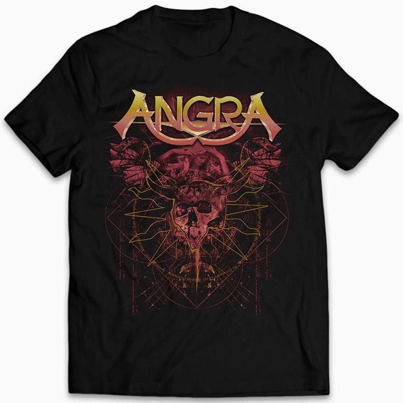 Y2k Angra Flammen-Göttin Band Brasilianischer Power Metal Rock Punk Stil Europäisches High Street Retro Kurzarm Herren T-Shirt
