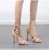 Summer Gladiator Heel Sandals for Women Fashion Open Toe Lace-Up Stilettos Elegant Ladies Side Zipper Wedding Party Shoes