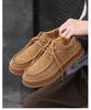 Fashion Men's Suede Leather Lace-Up Low-Top Sneakers Spring Breathable Comfortable Casual Shoes Lightweight Korean Fashion for Commuting
