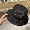Trend Simple Lace Bucket Hat Elegant Lightweight Sun Hats Breathable Fisherman Cap Outdoor